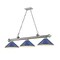 Z-Lite Cordon 3 Light Billiard, Brushed Nickel & Navy Blue 2306-3BN-MNB - alternate 1